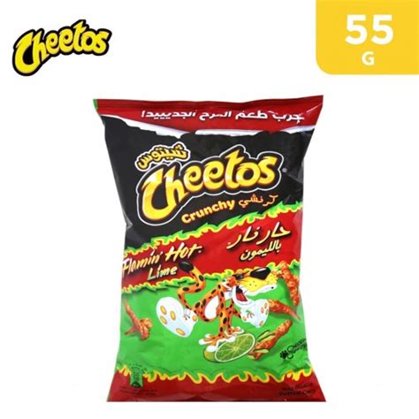 Buy Cheetos Crunchy Flamin Hot Lime Puffed Corn 55 g توصيل Taw9eel