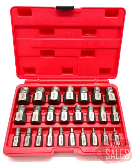 Multi Spline Screw Extractor 25pc Set Hex Head Bit Socket Wrench Bolt