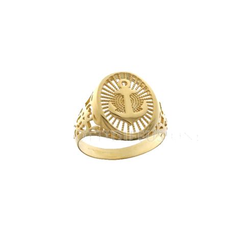 Anello Da Uomo Con Ancora In Oro Giallo 18 Kt Referenza 803321737436