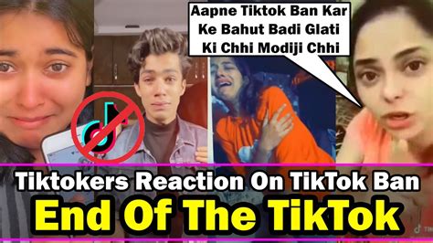 End Of The Tiktok Tiktokers Reaction On Tiktok Ban Tiktok Roast