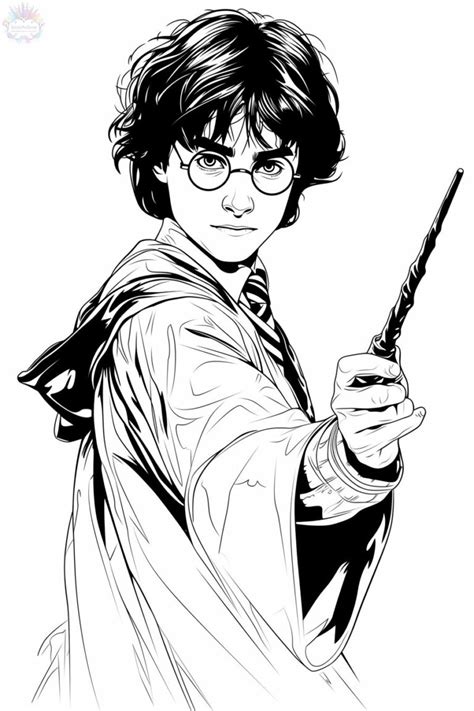 Harry Potter Para Pintar - Harry Potter Para Colorir + De 40 Desenhos Para Imprimir e Pintar
