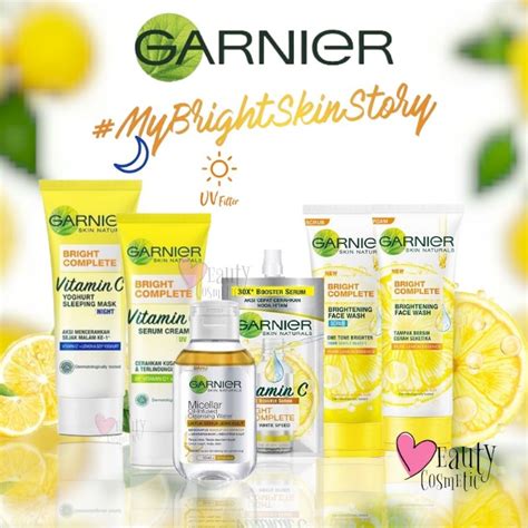 jual garnier paket travel lengkap garnier bright complete shopee