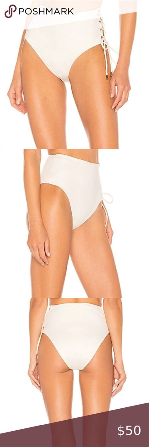 Kopper Zink Romeo Bikini Bottom In Cream Nwt High Waisted Bikini