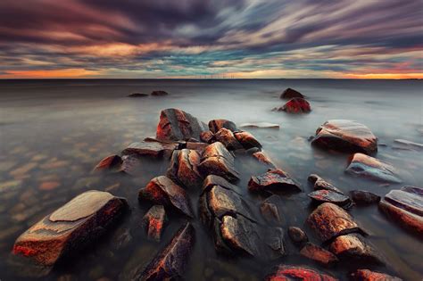 Hintergrundbilder Landschaft Sonnenuntergang Meer Rock Natur