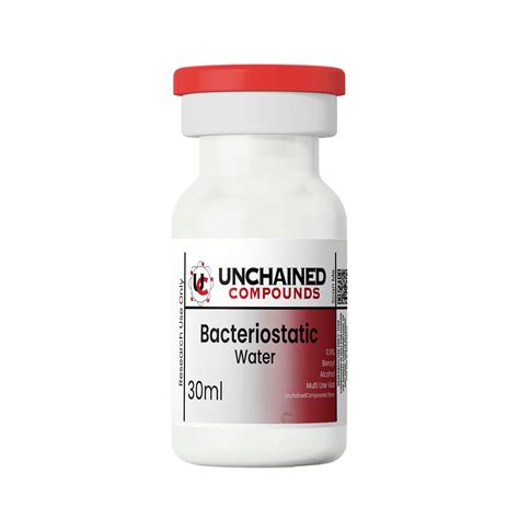 Bacteriostatic BAC Water 30ml Unchained Compounds