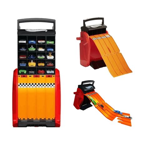 Racing Battle Case Hot Wheels Estuche Guarda Y Lanza Autos
