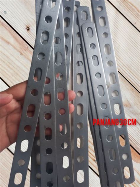 Breket Plat Besi Bolong Bracket Besi Plat Bolong Serbaguna Multifungsi