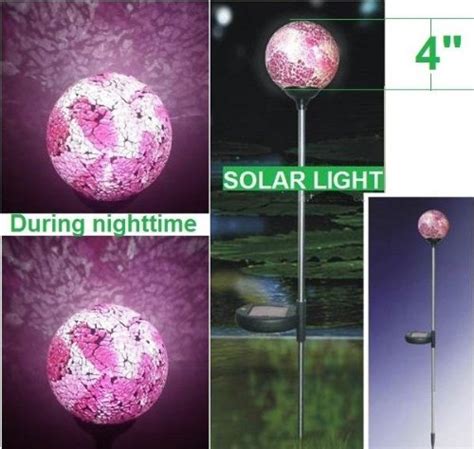 Solaris Alpine Solar Led Mosaic Glass Garden Stake Light From