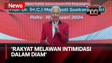 Ganjar Pranowo Ungkap Rakyat Bergerak Dalam Senyap Meski Diintimidasi