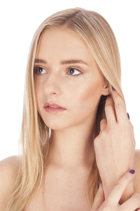 Femme Blonde Chaude Attirante Mangeant La Couronne Bijoux Argent Liquide Peau Blanche Fond