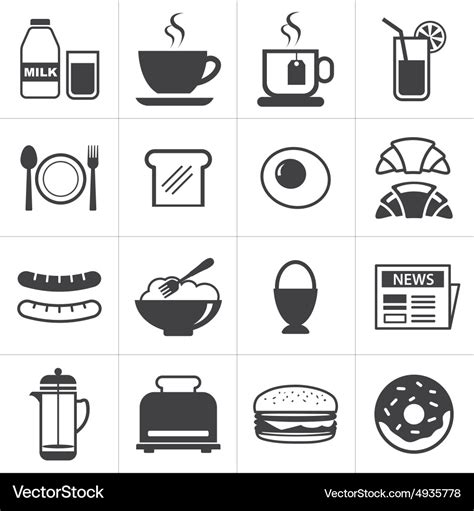 Set of breakfast icon Royalty Free Vector Image