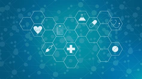 healthcare  technology concept  icons minimal background