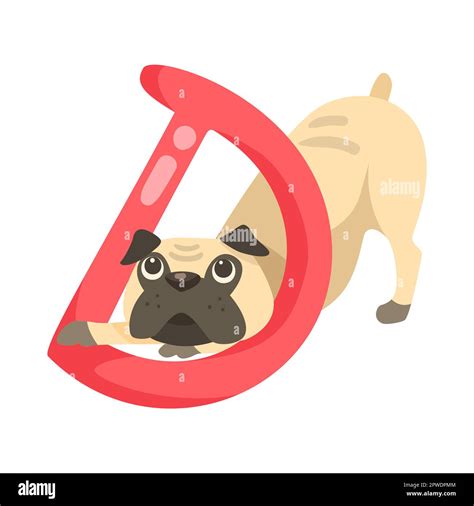 Dog character with alphabet letter d vector illustration Stock Vector Image & Art - Alamy