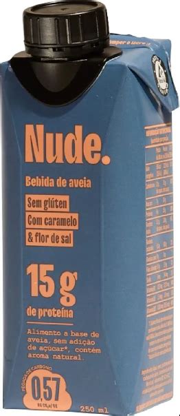 Bebida Proteica Aveia Caramelo Flor Sal Ml Nude Gr O Real