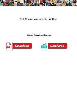 Focus Self Control Worksheets Theworksheets Theworksheets