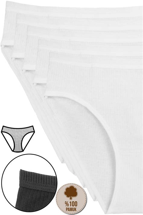 Humaone 5 li Kadın Renkli Fitilli Bel Ribana Bikini Külot Fiyatı Yorumları