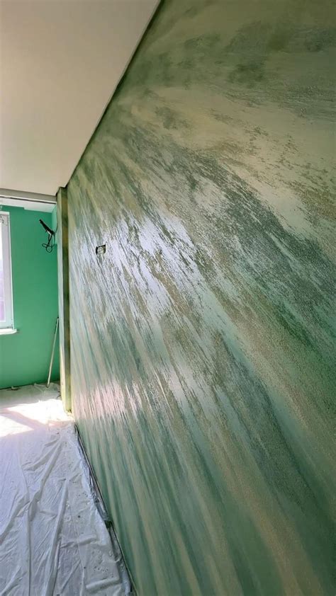 Зелёная декоративная штукатурка/Green decorative plaster | Дизайн стены ...