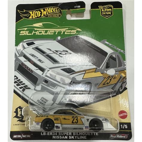 Hot Wheels Premium 2025 Siluetas De La Cultura Del Coche LB ER34 Super Silueta Nissan Skyline