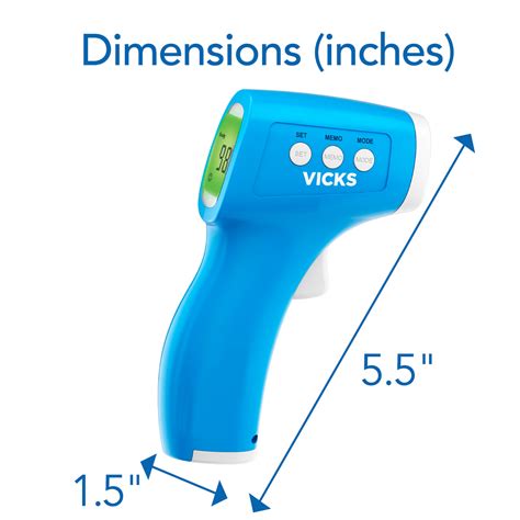 Vicks Non Contact Infrared Body Thermometer Vnt275us Bluewhite