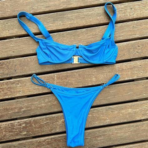 Glassons Blue Bikini Only Worn A Couple Times Cheeky Depop