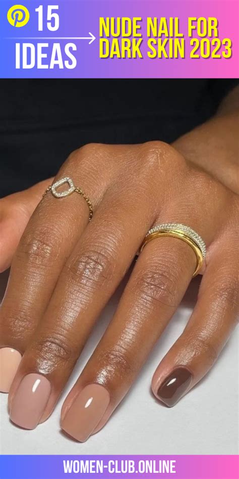 Classy And Chic Beautiful Nude Nail Ideas For Dark Skin