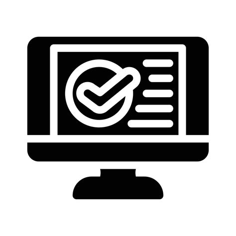 Monitor Digital Compliance Glyph Icon Vector Illustration 17314347 Vector Art At Vecteezy