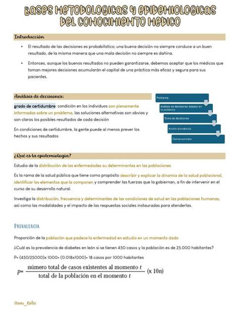 Bases metodológicas y epidemioloóicas del conocimiento médico Hami