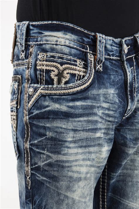 Rock Revival Mens Rusty J201r Straight Denim Jeans Rp3712j201r 32