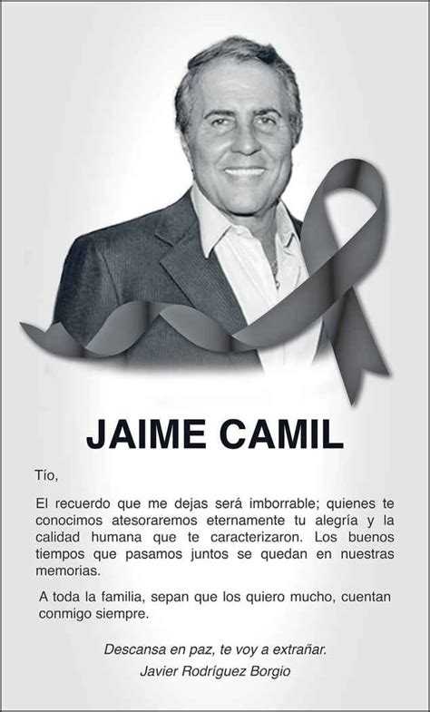 Se Or Jaime Camil Garza Obituario Esquela