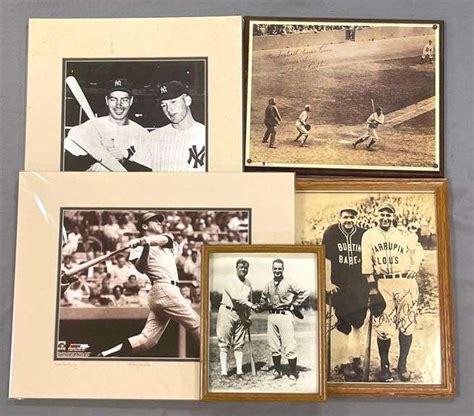 Babe Ruth Lou Gehrig Mickey Mantle And Joe Dimaggio Photos Matthew Bullock Auctioneers