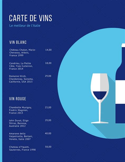 Carte Des Vins Les Plus Beaux Mod Les Du Web Canva