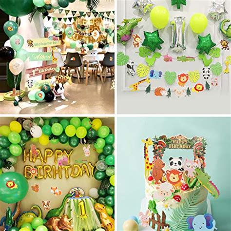 Herefun 25 Stuks Taarttoppers Dierentuin Jungle Thema Dier Hars