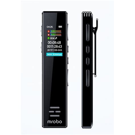 Mrobo Digitális Diktafon A10, zajcsökkentés, 8GB, fekete - eMAG.hu