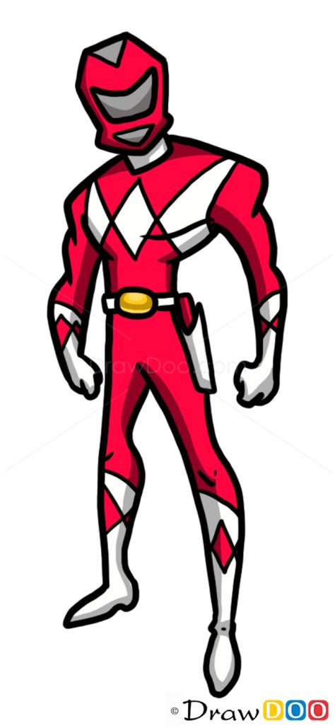 4 Essential Sketching Steps To Unleash Your Mighty Red Ranger