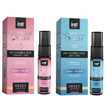 Kit Excitante Vibratório de Chiclete Babalub Vibra Hot e Ice by Carla Geane g Intt Gel