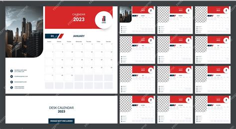 Premium Vector Desk Calendar Design Template