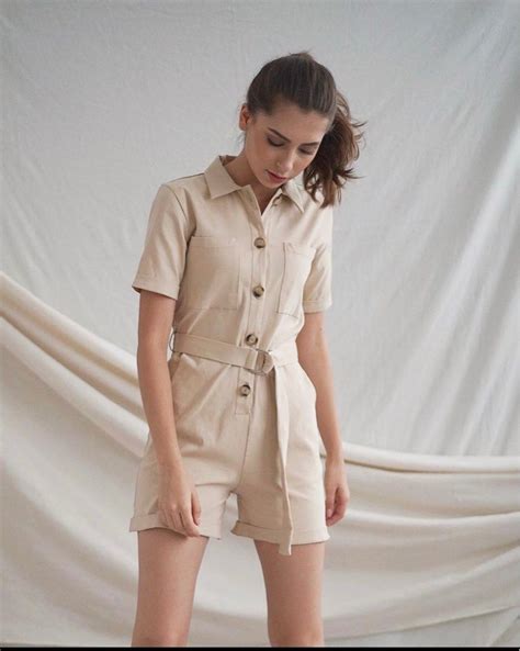 Jumpsuit Nude Fesyen Wanita Pakaian Wanita Jumpsuits Di Carousell