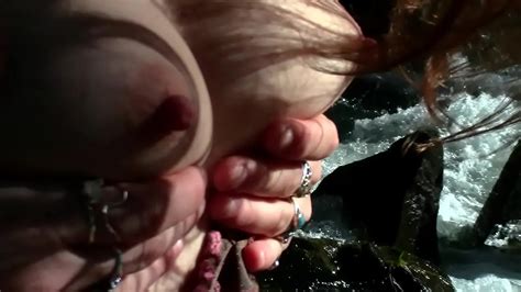 Slender Small Tits Brunette Plays With Tits And Pussy Uses A Vibrator Outdoors XNXX