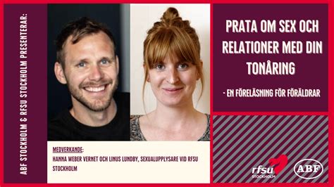 Prata Om Sex Och Relationer Din Ton Ring En F Rel Sning F R F R Ldrar Abf Stockholm