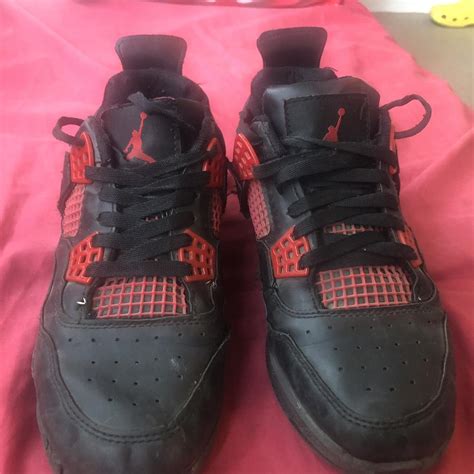 Jordan 4 Red Thunder Depop
