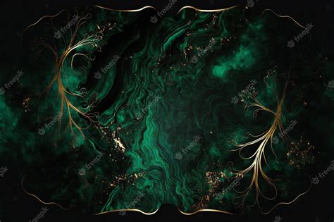 Роскошные обои зеленый мрамор и золотой фон абстрактные текстуры ...