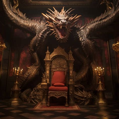 Картина «иллюстрация к стиху "Дракон на троне"» Другое, Другое 2023 г.