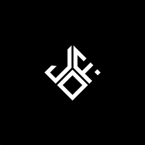 JOF letter logo design on black background. JOF creative initials ...