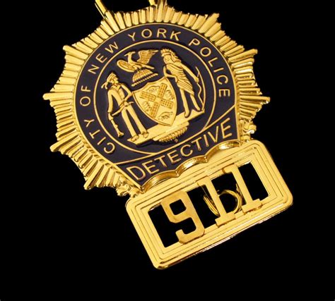NYPD New York Police Detective Badge Solid Copper Replica Movie Props ...