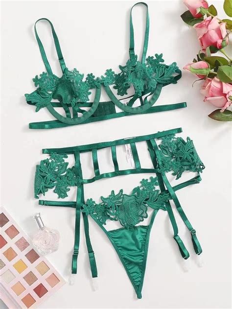 New Mesh Lingerie Set Green M Artofit