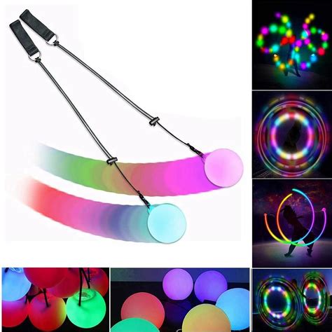 Светодиодные 7 цветов Poi Glow Poi Многофункциональные светодиодные ...