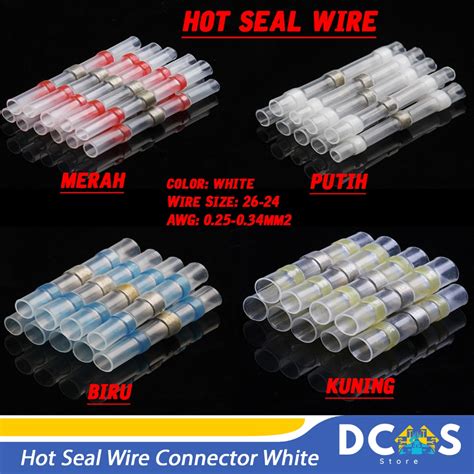 Jual Hot Seal Wire Connector Sambungan Kabel Waterproof Solder Heat Putih Shopee Indonesia