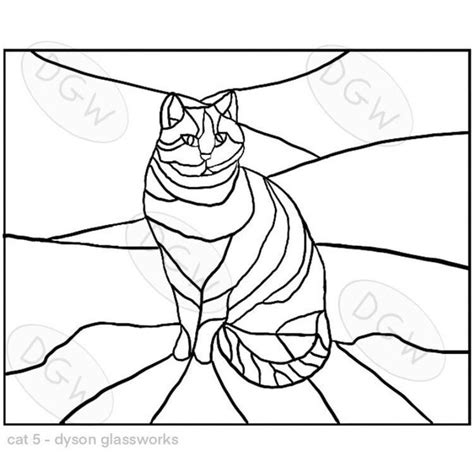 Stained Glass Cat Patterns Etsy