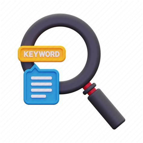 Keyword Seo Optimization Internet Search Marketing Tag 3d Illustration Download On