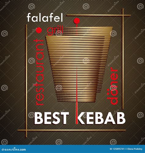 Turkish Food Abstract Creative Concept Vector Logo Stock Vector